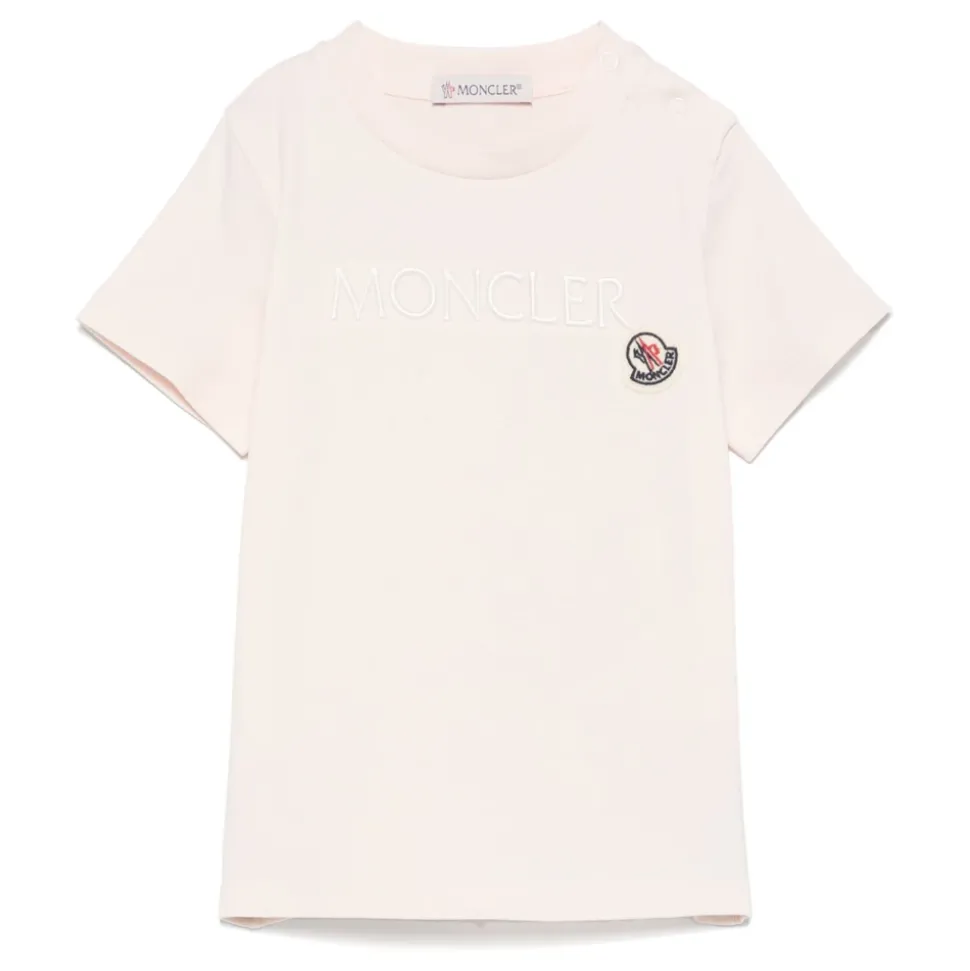 Brodert Logo Bomulls T-skjorte