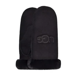 Brodert Shearling Hansker Black
