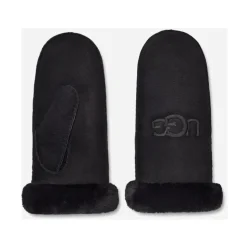 Brodert Shearling Hansker Black
