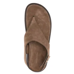 Brun Elegant Åpen Flat Sandaler