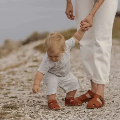Brune Sandaler med Borrelås Lukking