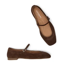 Brun Semsket Ballet Flats