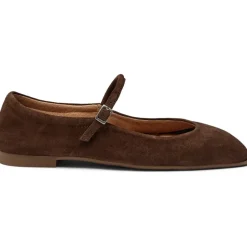 Brun Semsket Ballet Flats
