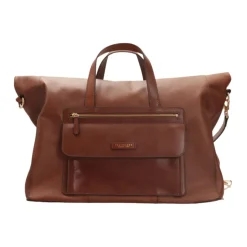Brun skinn Duffle Bag Alberto Modell