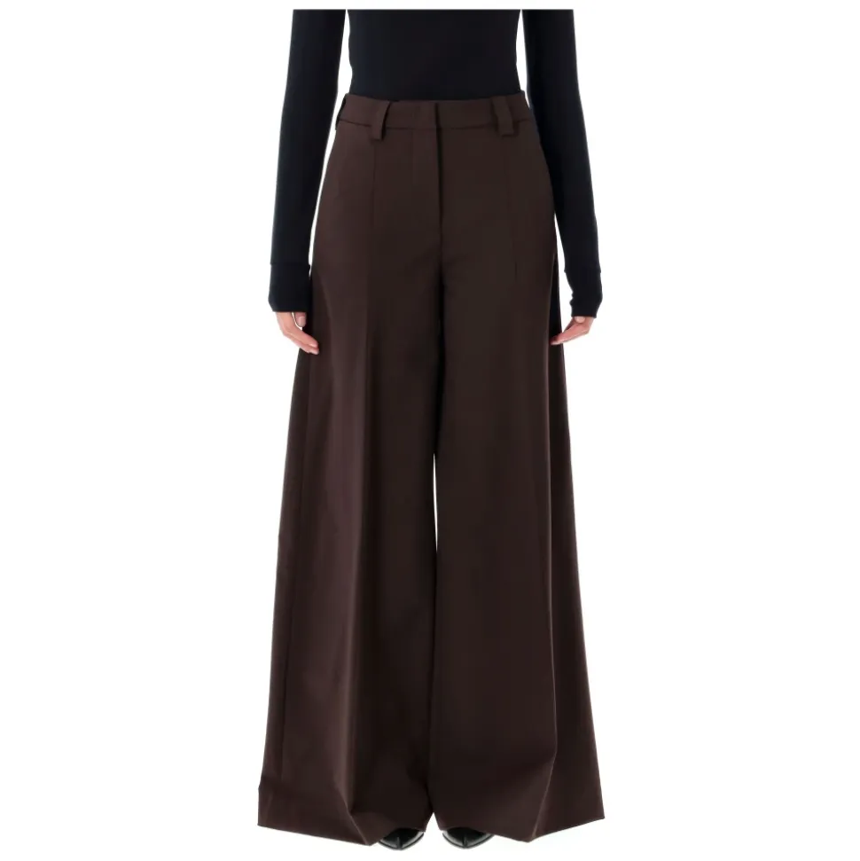 Brun vid bukse i ull AW25