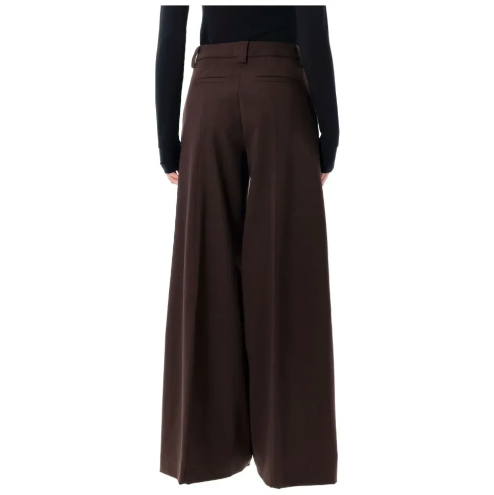 Brun vid bukse i ull AW25
