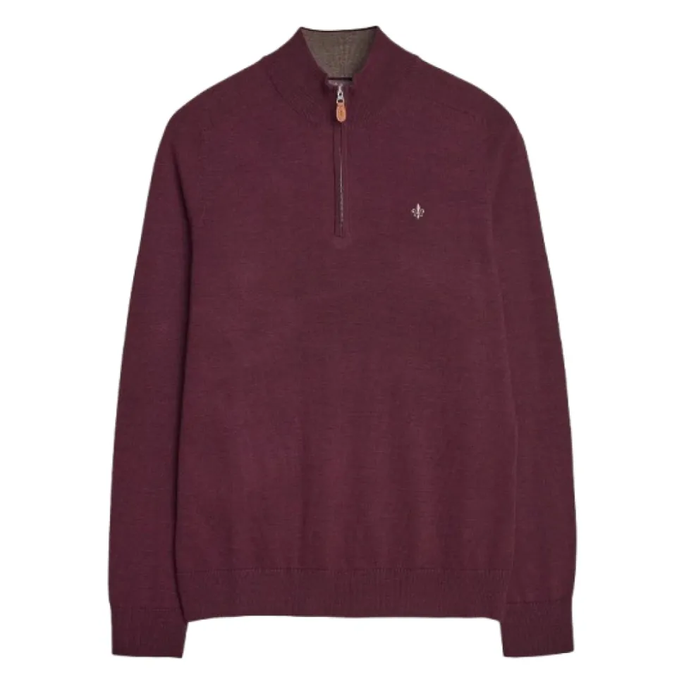 Burgunder Morris Merino John Zip Genser