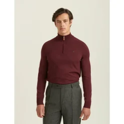 Burgunder Morris Merino John Zip Genser