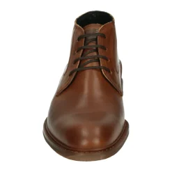 Casual Skinn Sko Cognac Farge