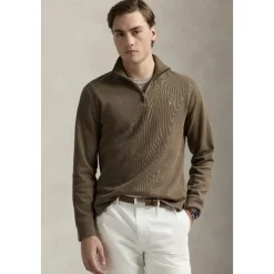 Cedar Heather Estate-Rib Quarter-Zip Pullover