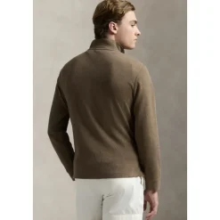 Cedar Heather Estate-Rib Quarter-Zip Pullover