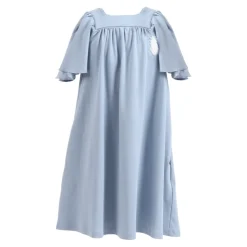 Cotton Jersey Dress With Ruffle Sleeves
