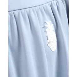 Cotton Jersey Dress With Ruffle Sleeves