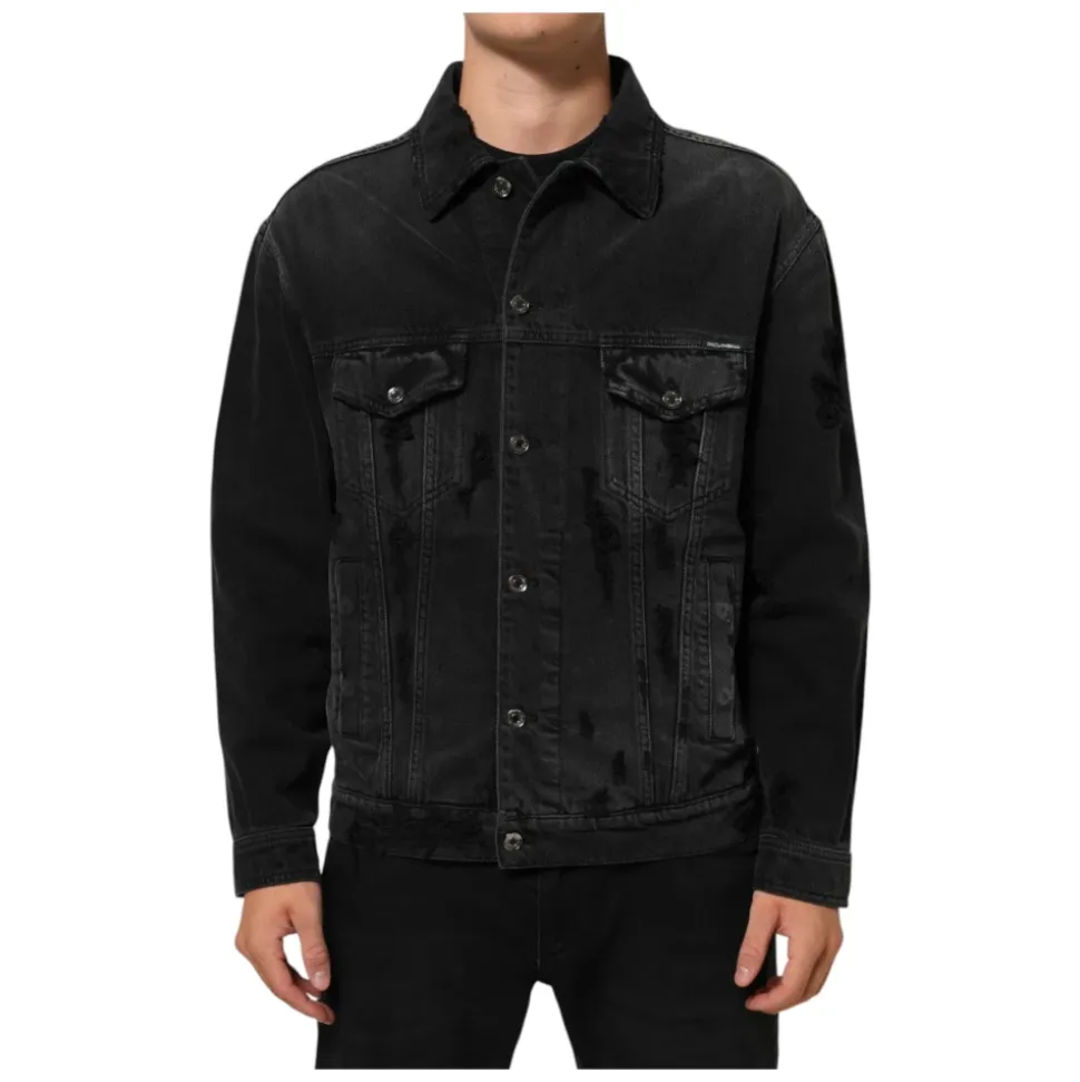 Cotton Stretch Denim Blouson-jakke
