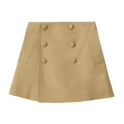Cotton Trench Skirt