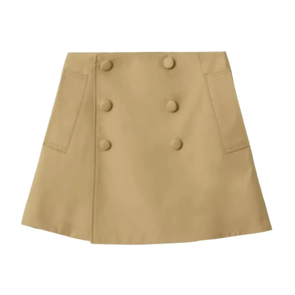 Cotton Trench Skirt