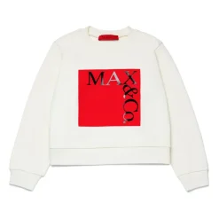 Crew Neck Langermet Sweatshirt med Fronttrykk