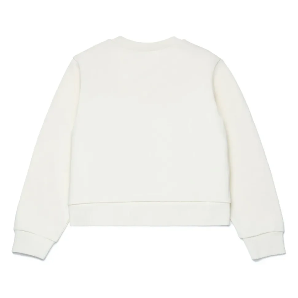 Crew Neck Langermet Sweatshirt med Fronttrykk