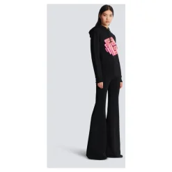 Cropped sweatshirt med neonprint