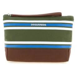 D2 College Striped Cotton Canvas Beauty Case