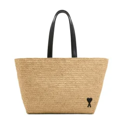 De Coeur Raffia Tote Bag