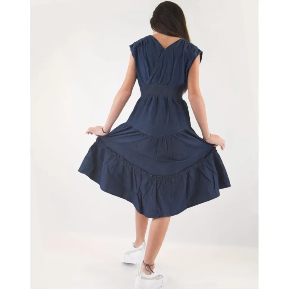 Denimkjole Solsikke