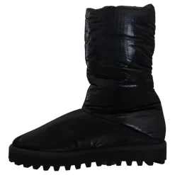 Elegant Mid-Calf Støvler i Svart Polyester