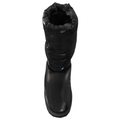 Elegant Mid-Calf Støvler i Svart Polyester