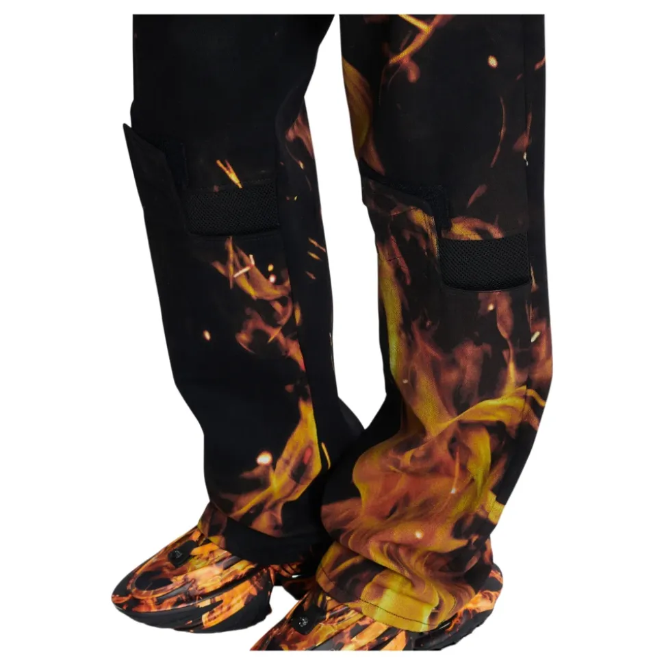 Fire Print Jeans med innlegg