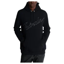 Flocked Letter Hoodie