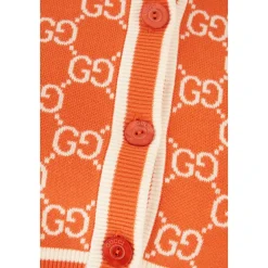 GG Cotton Jacquard Cropped Cardigan