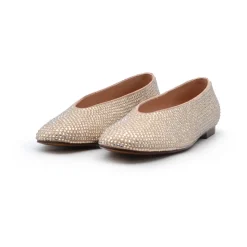 Glitrende spiss ballerina flate sko