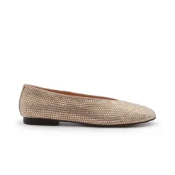 Glitrende spiss ballerina flate sko