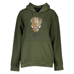 Grønn hettegenser med logoprint