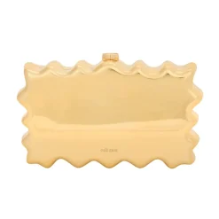 Gull Paloma Clutch med Børstet Messing Spenne