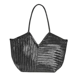 Håndvevd skinn tote-veske