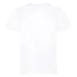 Hvit bomulls-t-skjorte med logo