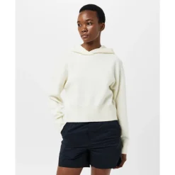 Hvit Ull Hoody Jakke Laget i Italia