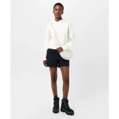 Hvit Ull Hoody Jakke Laget i Italia