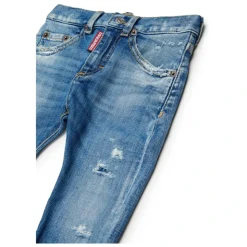Jeans med fem lommer og vasket effekt