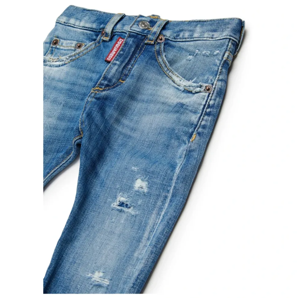 Jeans med fem lommer og vasket effekt
