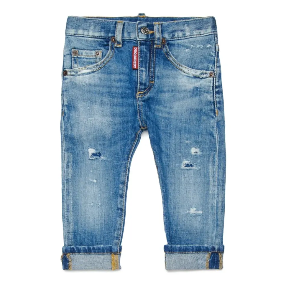 Jeans med fem lommer og vasket effekt