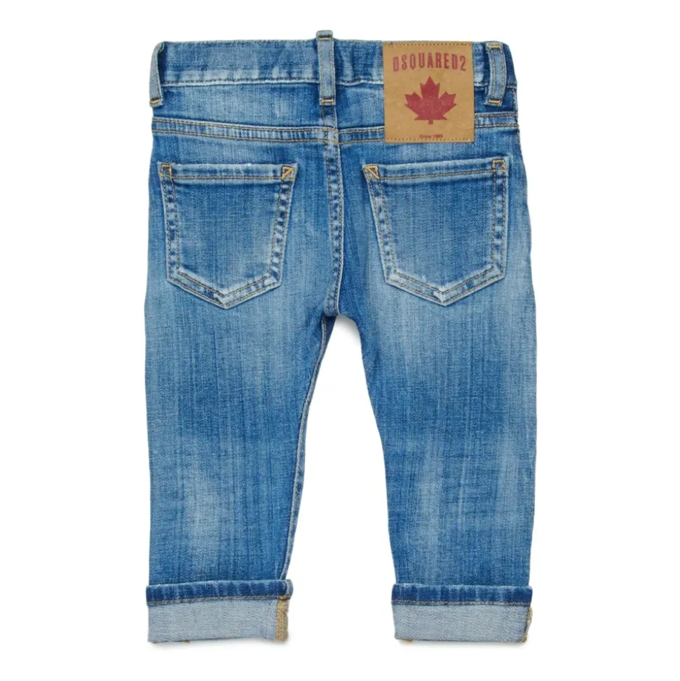 Jeans med fem lommer og vasket effekt
