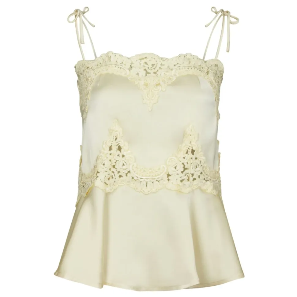 Kaela Heavy Sateen Lace Top