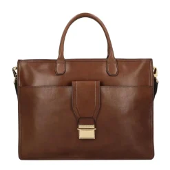Klassisk Lær Messenger Bag Brun Unisex