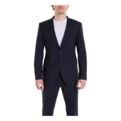 Klassisk Marineblå Ull Dress