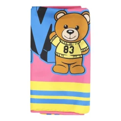 Luksuriøst Silkeskjerf med Teddy Bear Print