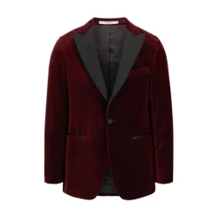 Luksuriøs Velur Blazer - Burgunder