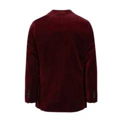 Luksuriøs Velur Blazer - Burgunder