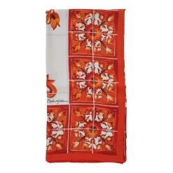 Maiolica Print Silk Foulard 90x90